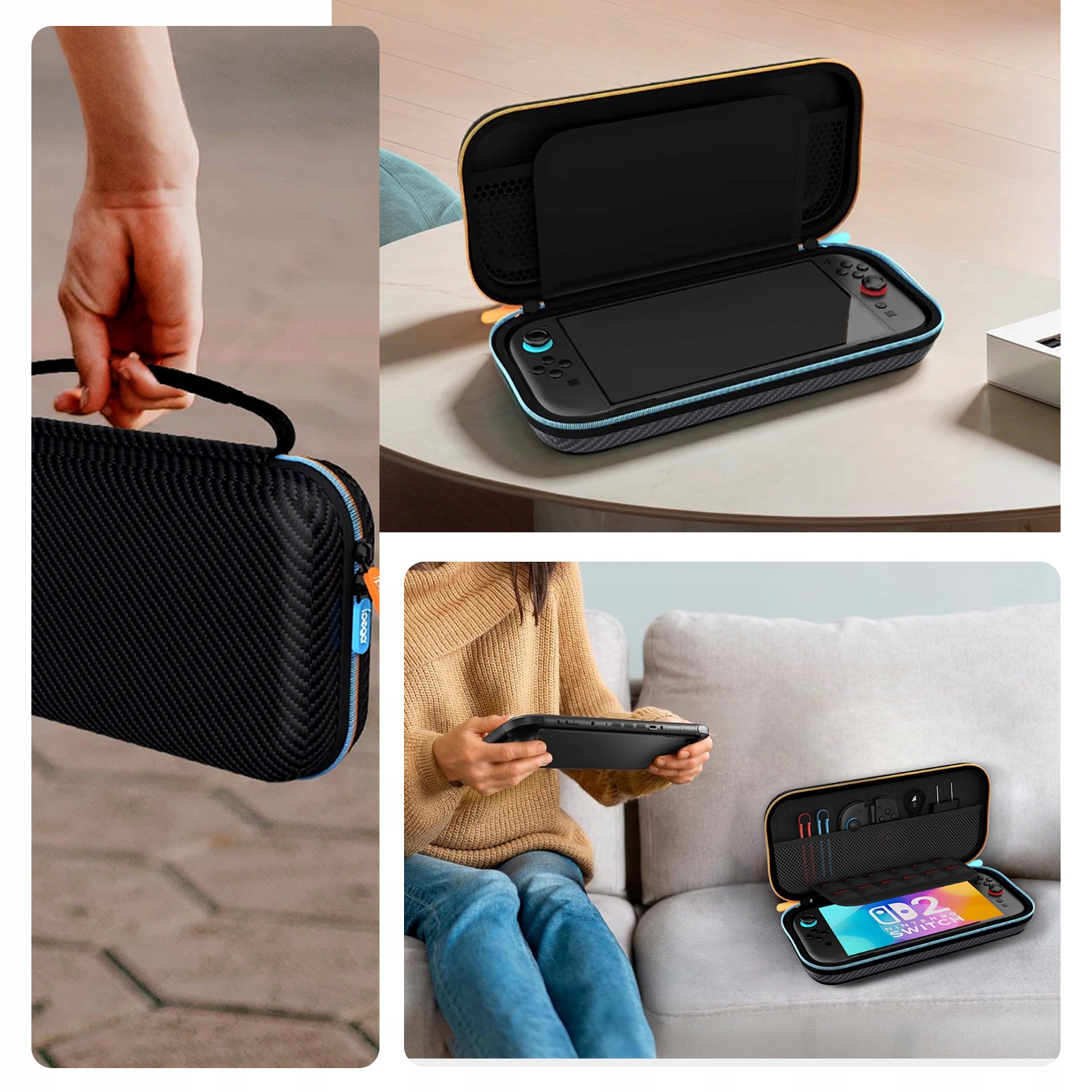 Etui Gaekol smukłe twarde do Nintendo Switch 2 z 12 miejscami na karty