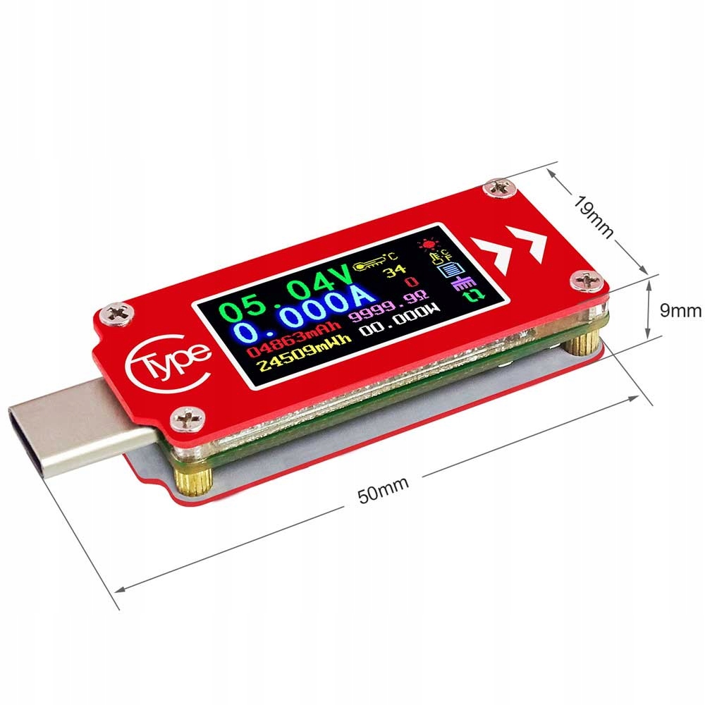 

TC64 miernik portu Usb typ C kolorowy wyświetlacz