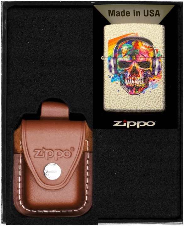 Zestaw Zippo Zapalniczka Headphones Skull prezentowy*nr2
