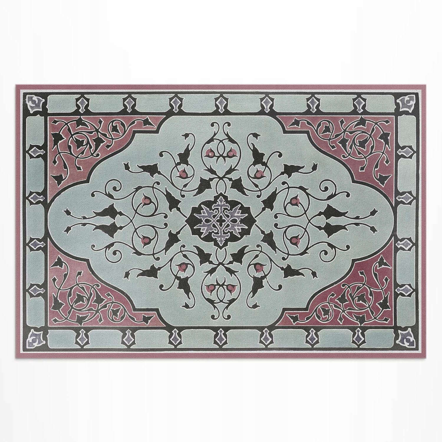 Vonkajší vinylový koberec Sir Matthew Digby Wyatt ornament ružový 150 x 100 cm
