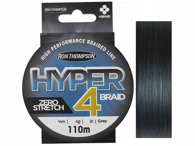 Ron Thompson plecionka Hyper 4x Braid 0.20mm 9.9kg/22lb Grey