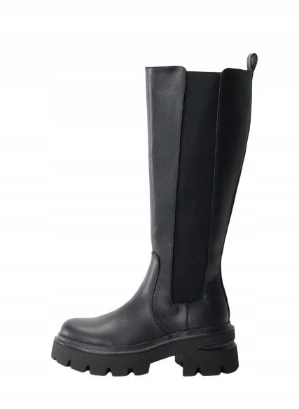 Even&amp;odd Černé Klasické Kozačky S Tlustou Podrážkou 41 T_a