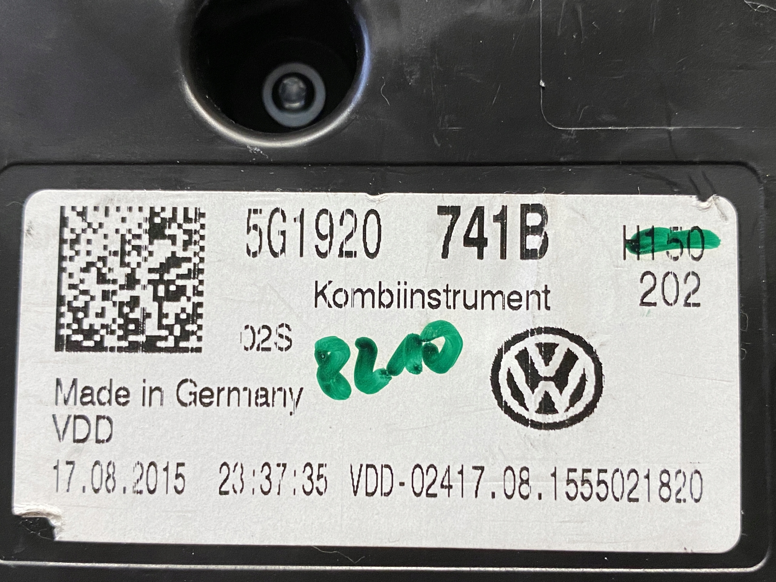 VW GOLF VII 7 TDI dials dials 5G1920741B