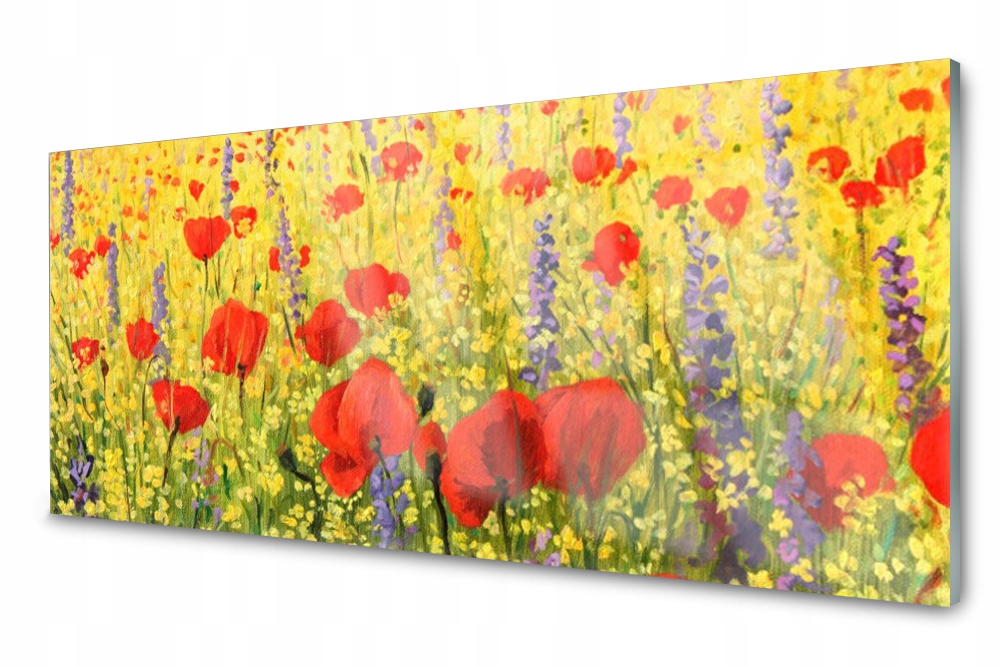 Sklenený panel do kuchyne Kvety Rastlina 125x50
