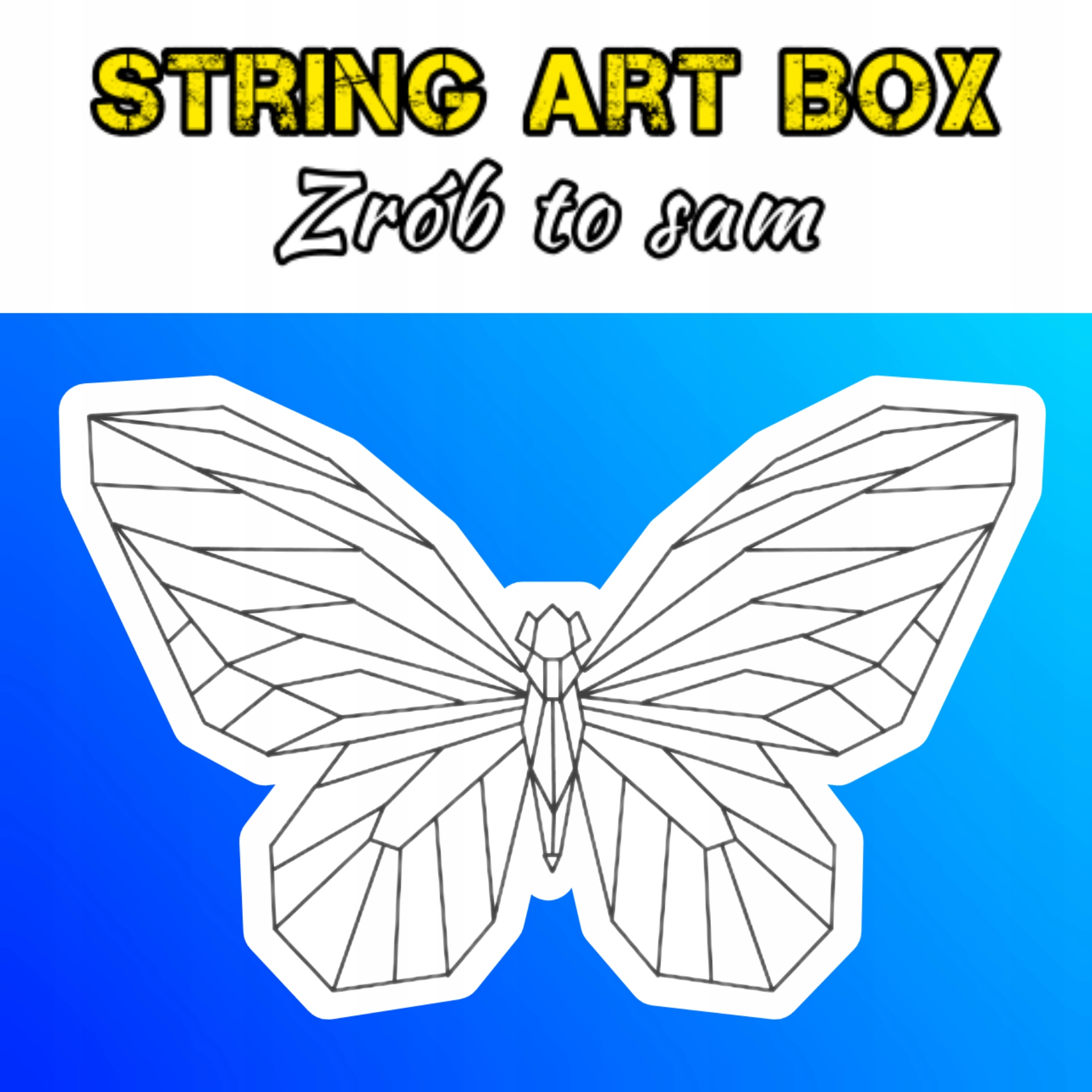 Zestaw String Art Diy Motyl Kontur