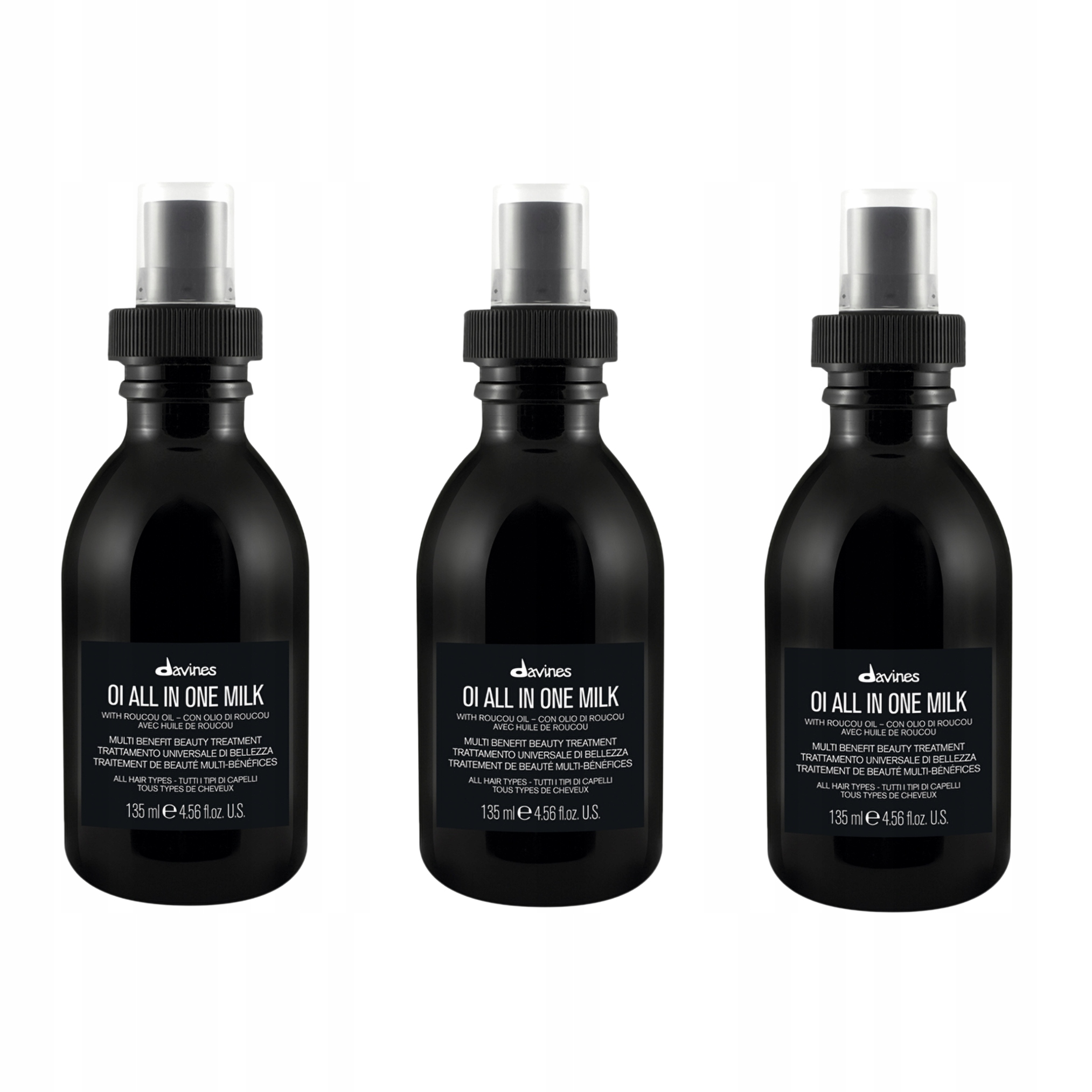 Davines Oi Oil All vyživující mléko 3x 135 ml pro suché a slabé vlasy