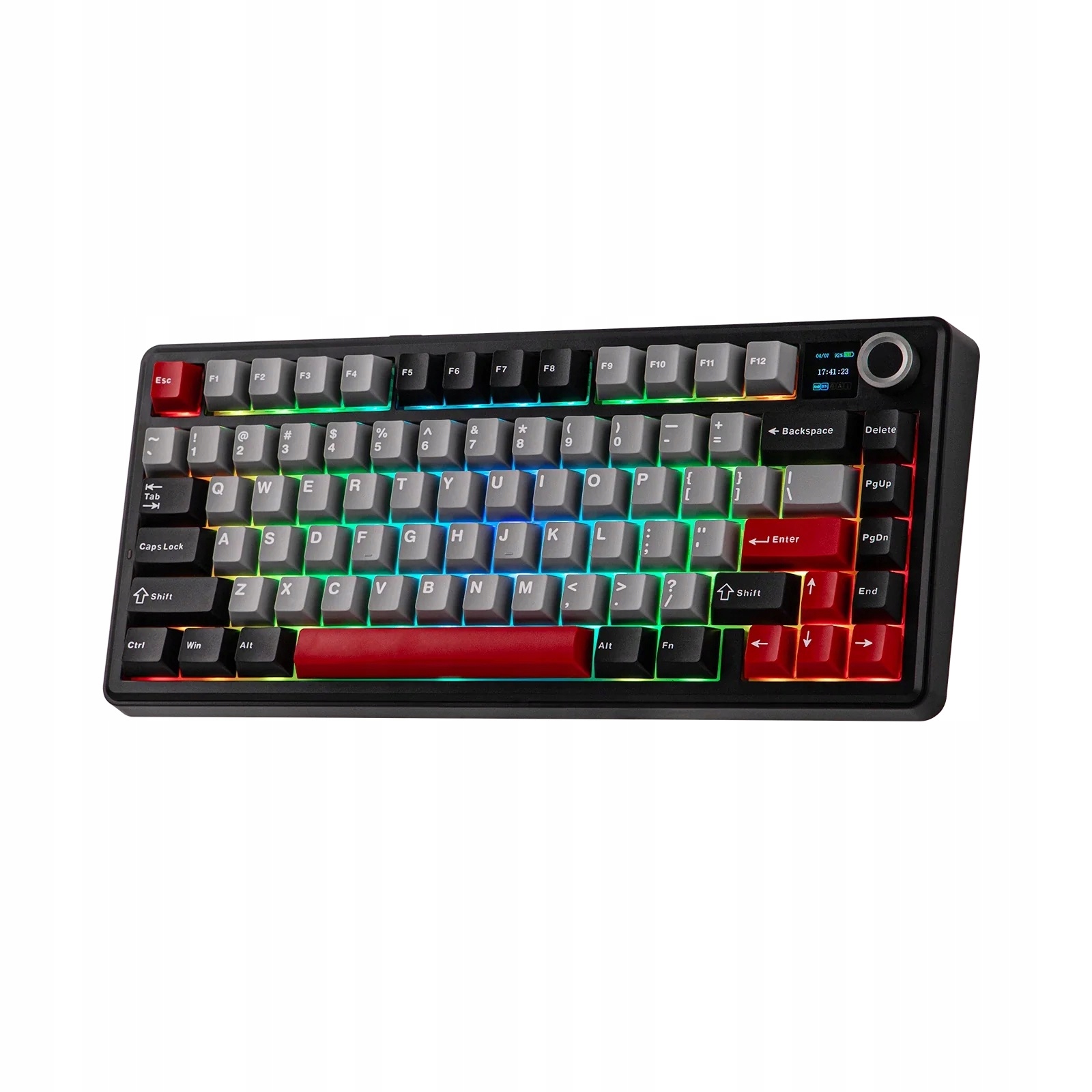 Aula F75 Max Bezdrôtová mechanická klávesnica Tft Screen Black červená