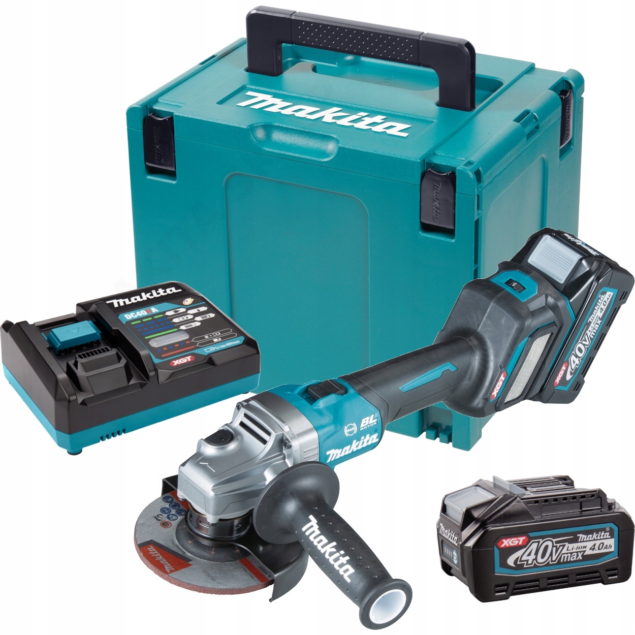 Makita szlifierka kątowa 125mm Akumulatorowa 40V GA023GM 2x BL4040 DC40RA
