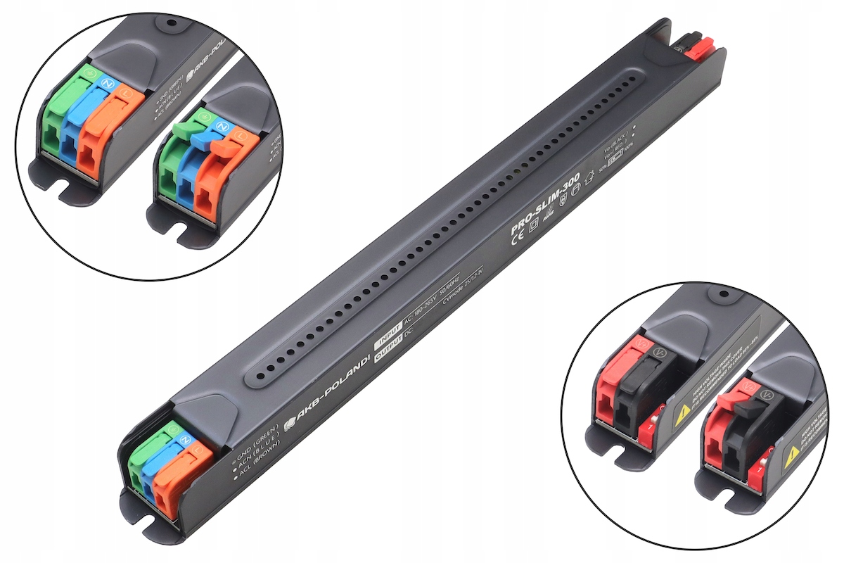 Napájecí Zdroj 12V Led Slim Montážní Stmívač Pro-slim Premium 300W 25A