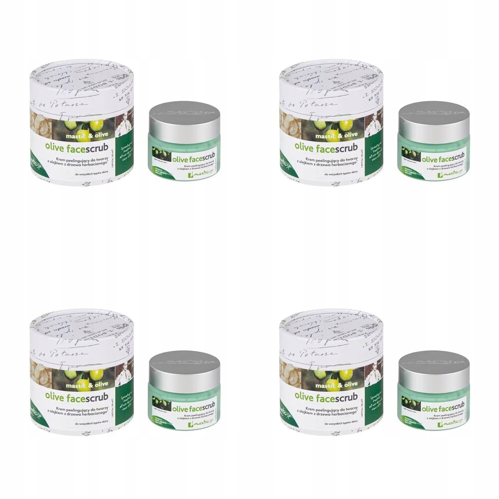 Mastic-Spa Olive Face Scrub Peeling na obličej Mastiks Olivový olej sada 4 ks