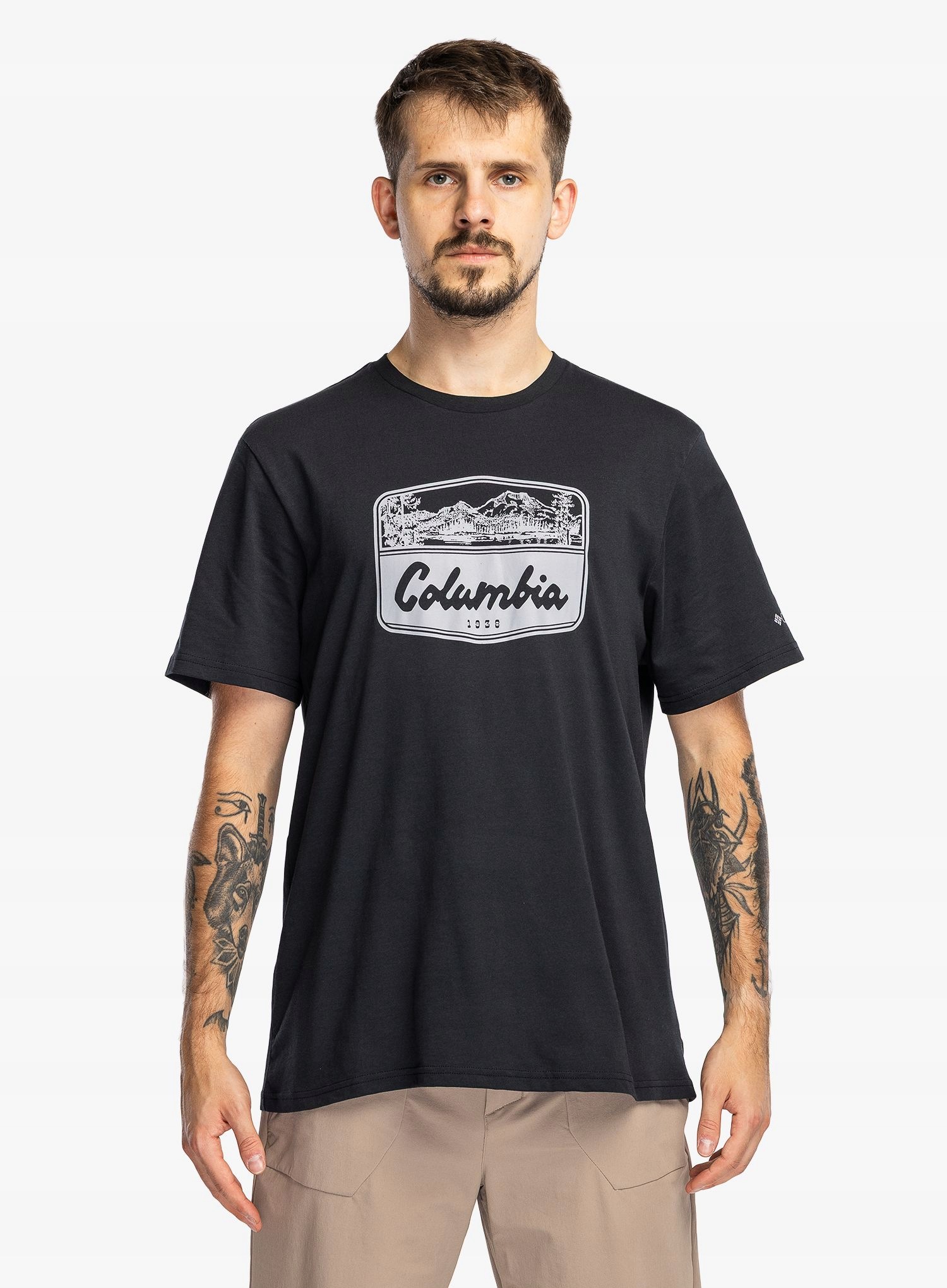 Koszulka bawełniana Columbia Csc Seasonal Graphic Tee black/hex M