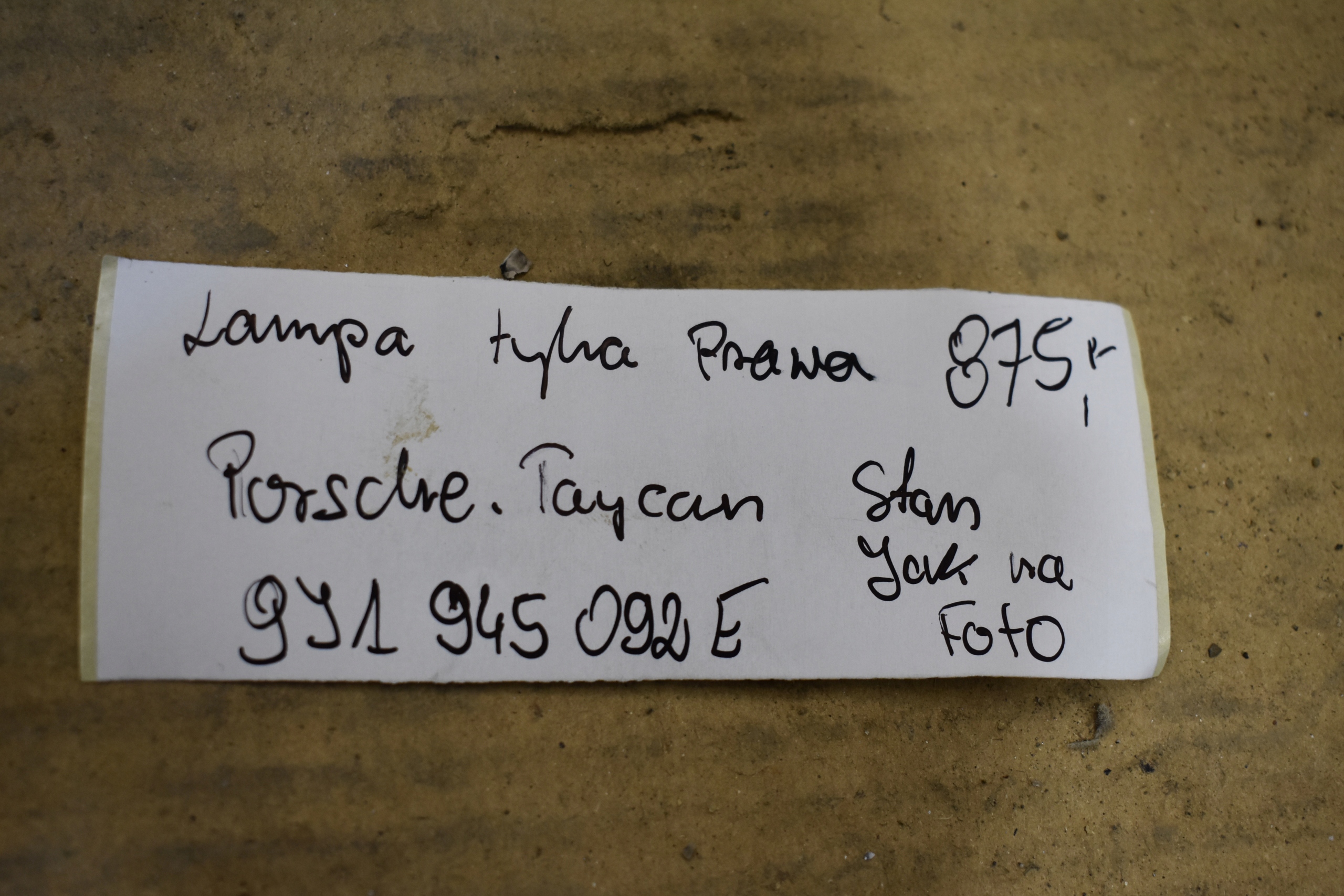 light rear right PORSCHE TAYCAN 1