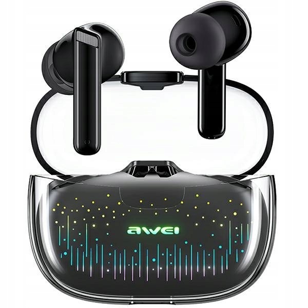 Awei słuchawki Bluetooth 5.3 T52 Pro2TWS stacja dokująca czarny/black