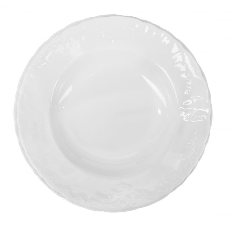 

Talerz Płaski Płytki Obiadowy Biały 21CM Rococo 01