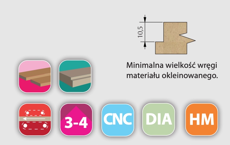 FABA FREZ DIAMENTOWY Z1+1 18x35x25mm PŁYTA/MDF/HDF Kod producenta TJD007.0080R FABA