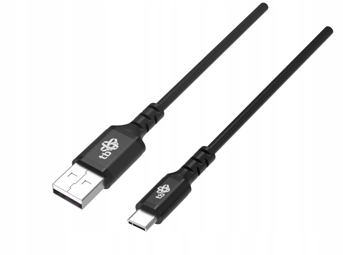 Tb Kabel Usb-usb C 1m silikonowy czarny Quick Charge