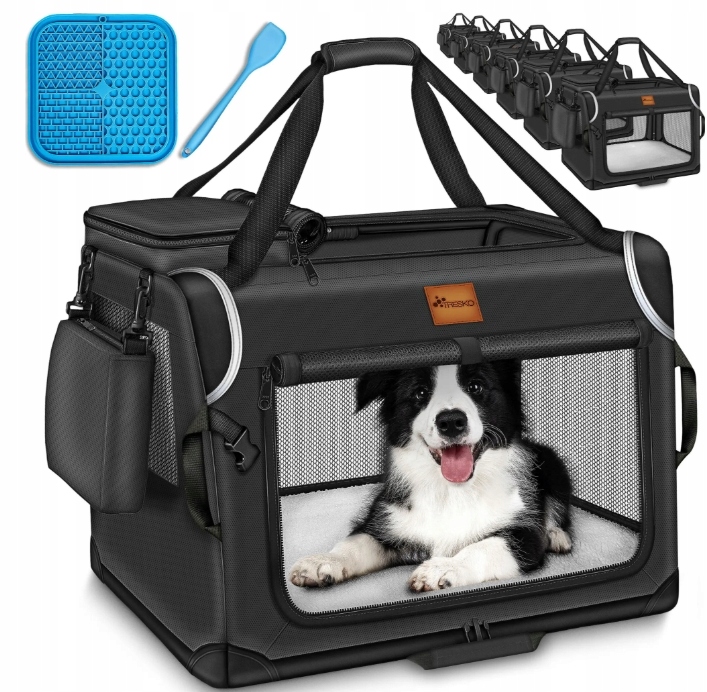 Levně Přepravka pro psa XXL Skládací klec do auta Taška 92x63x63