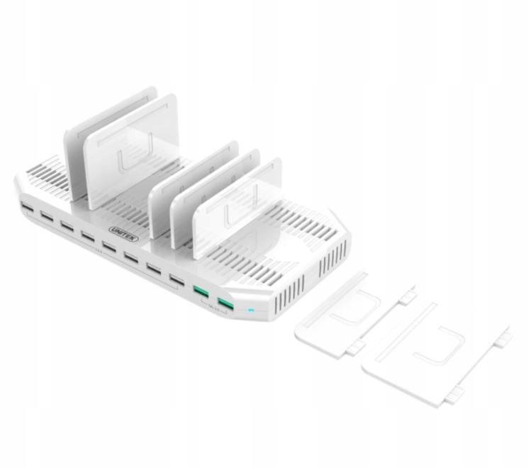 Unitek Nabíjacia stanica Y-2190A 10xUSB Qc 3.0 96W, kompaktná kancelárska