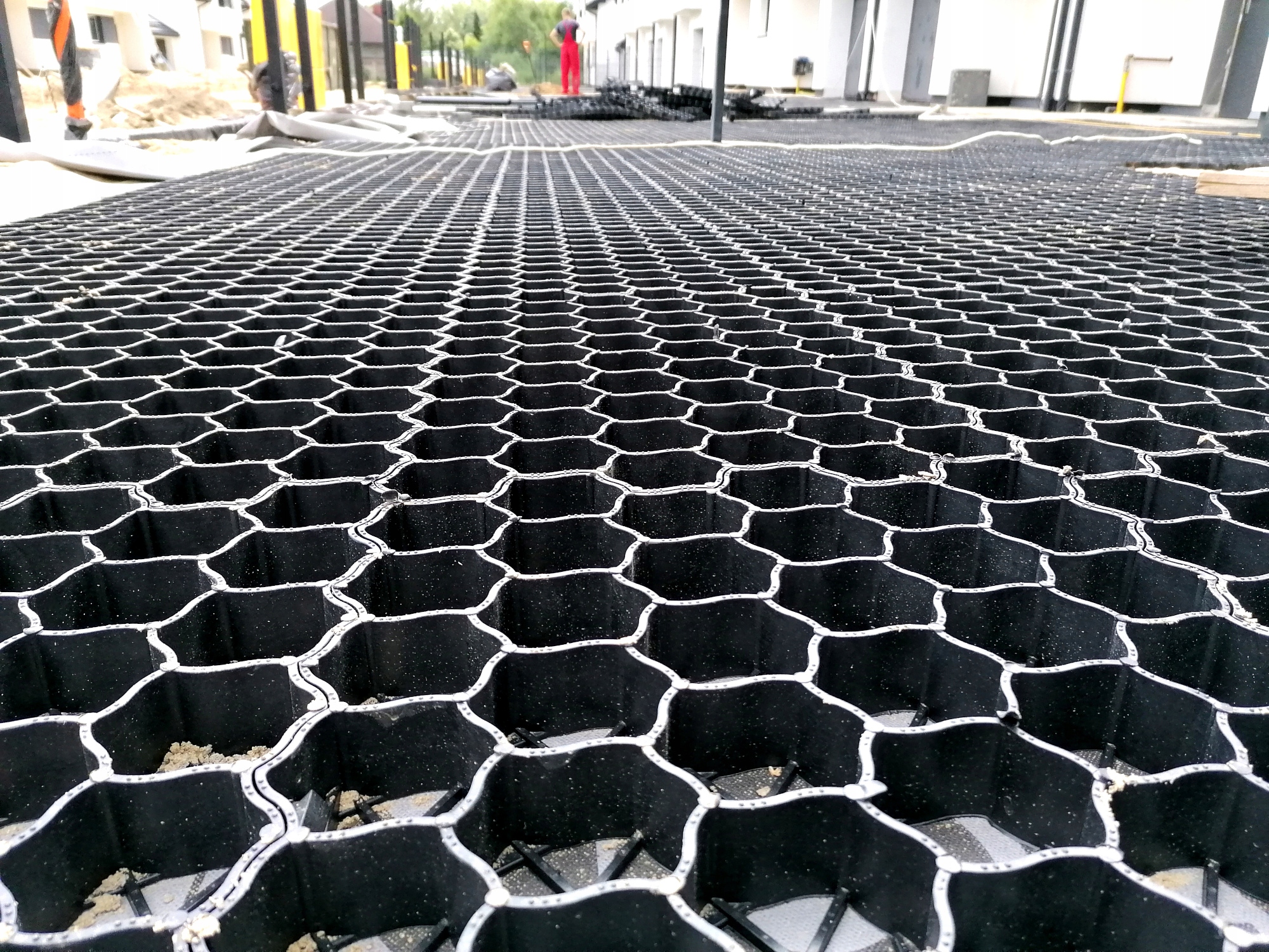 Kratka trawnikowa ogrodowa czarna 60x40x3 10 szt. Materiał dominujący tworzywo sztuczne