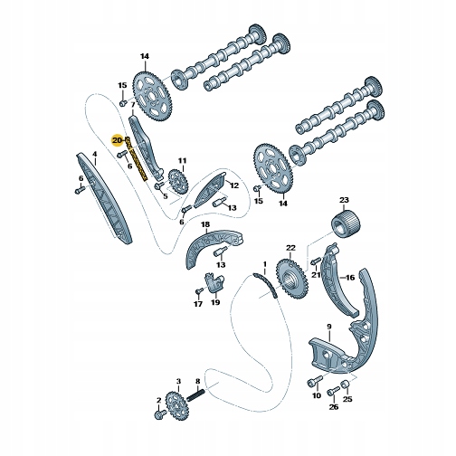 059109229AA - AUDI OE цепь ГРМ A4/5/6/7/8 Q5 / 7