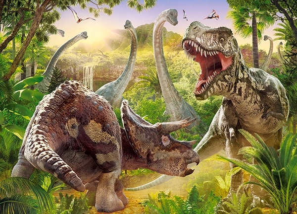 

Puzzle Układanka Walka Dinozaurów 6+ 180 El Castor