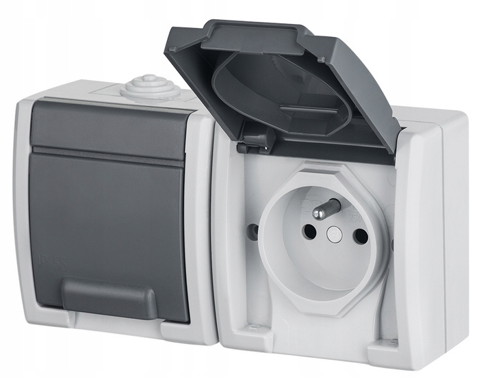 

Aquant Gniazdo Podwójne Hermetyczne IP55 1242-10