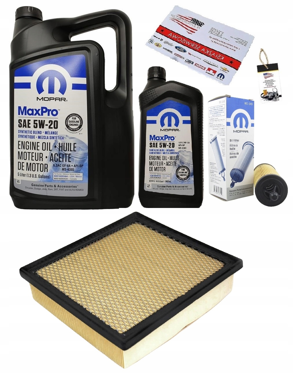 MOPAR 5W20 + FILTRY DODGE DURANGO 3,6 14-15
