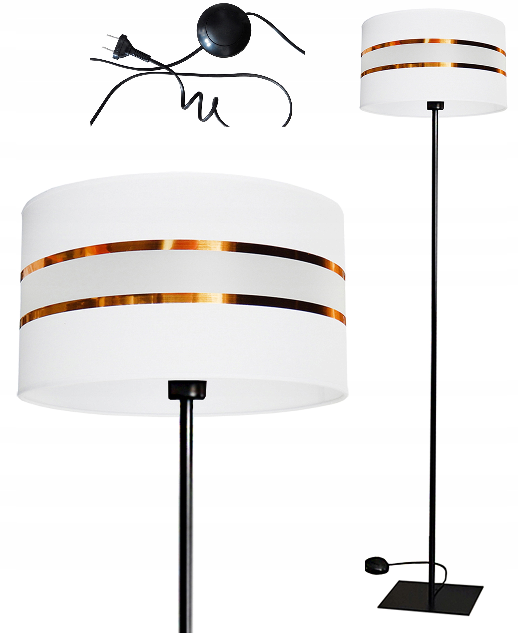 Stojací Lampa Do Obývacího Pokoje Ložnice Podlahová Led E27 Stínidlo 35 CM