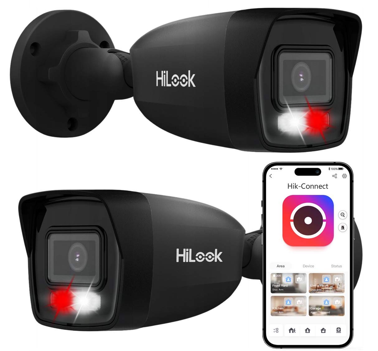 Ip kamera 6Mpx 3K+ Černá HiLook od Hikvision IPC-B160HA-LU Black Led Ir