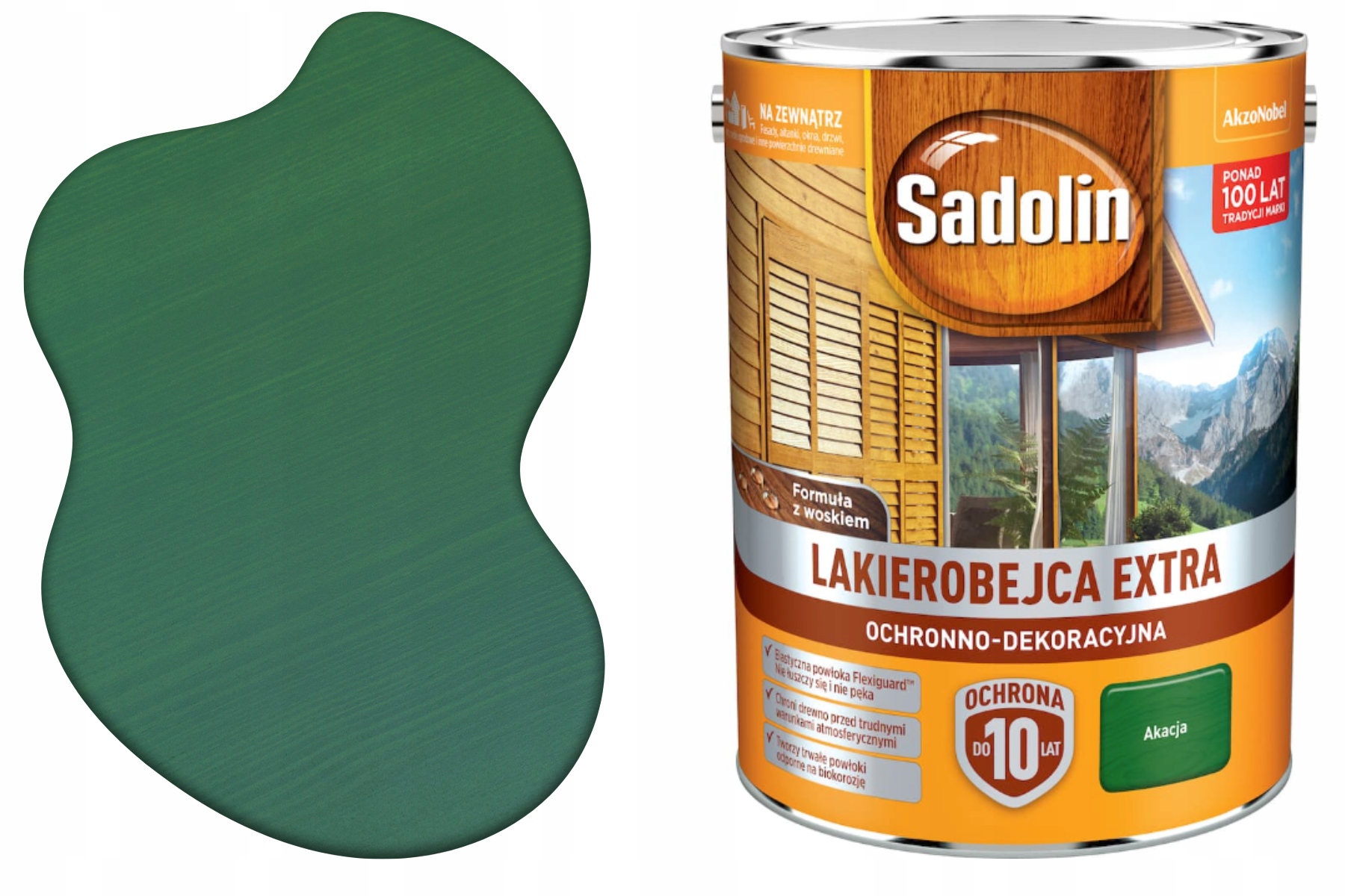 Wydajna Lazura Do Drewna Extra Ochronna Dekoracyjna Akacja 5L