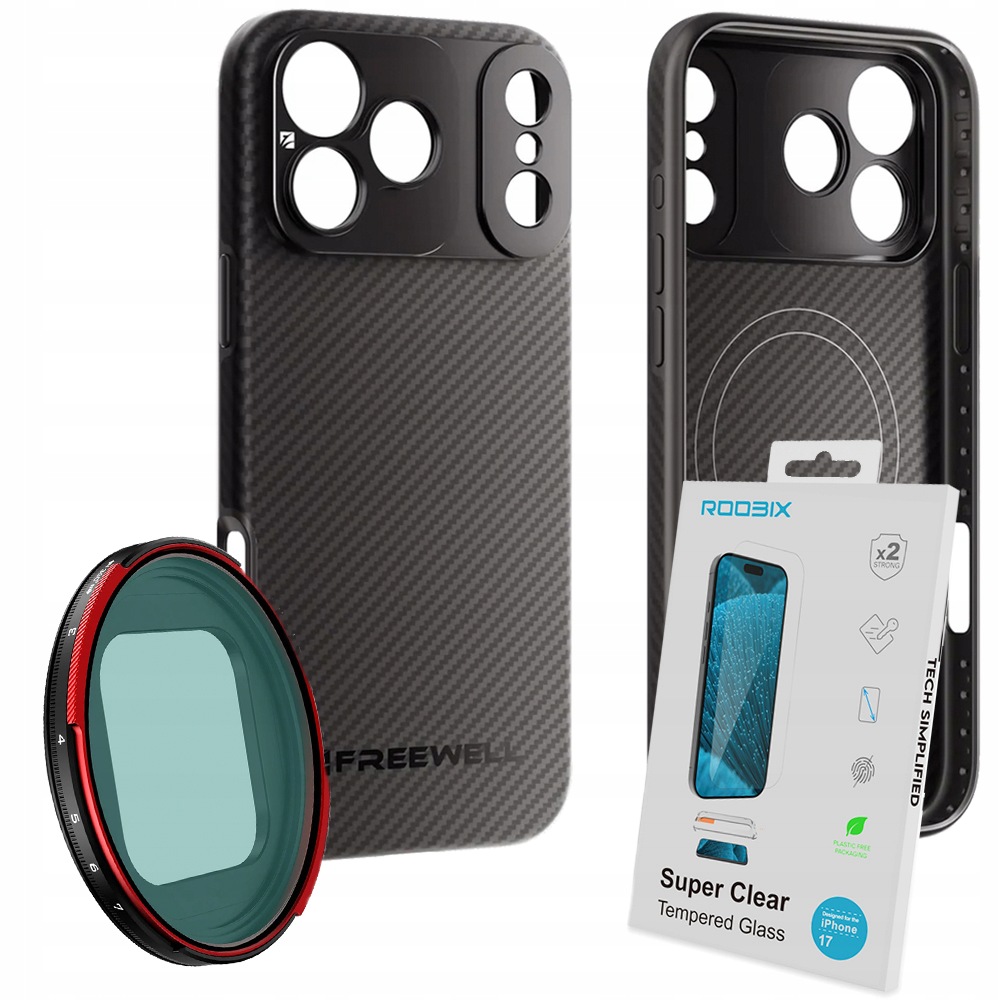 Pouzdro pro iPhone 17 Pro Max filtr Vnd/cpl 3-7 Stop Sklo
