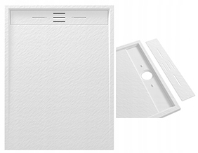 Sprchová Vanička Obdélníková Kompozitní 120 x 90 CM Bílá Viva