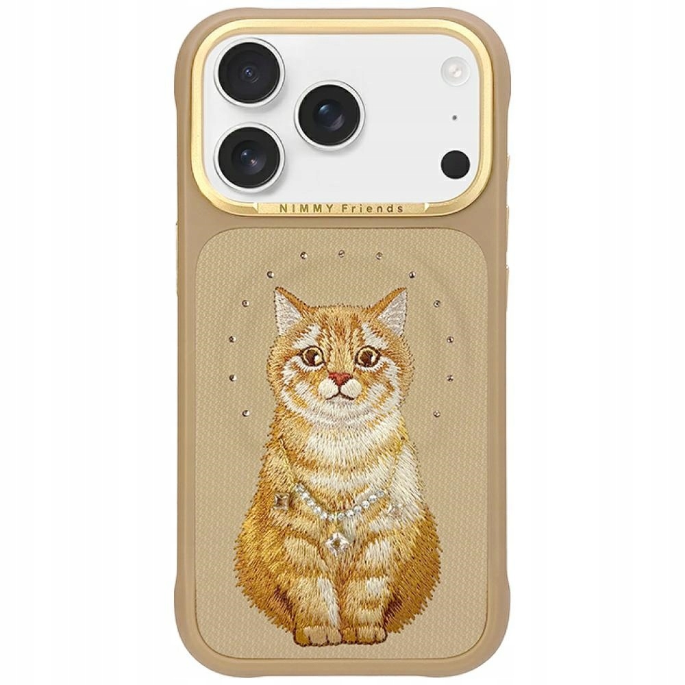 Pouzdro Nimmy Lucky Fashion Cat MagSafe pro iPhone 17 Pro, hnědé