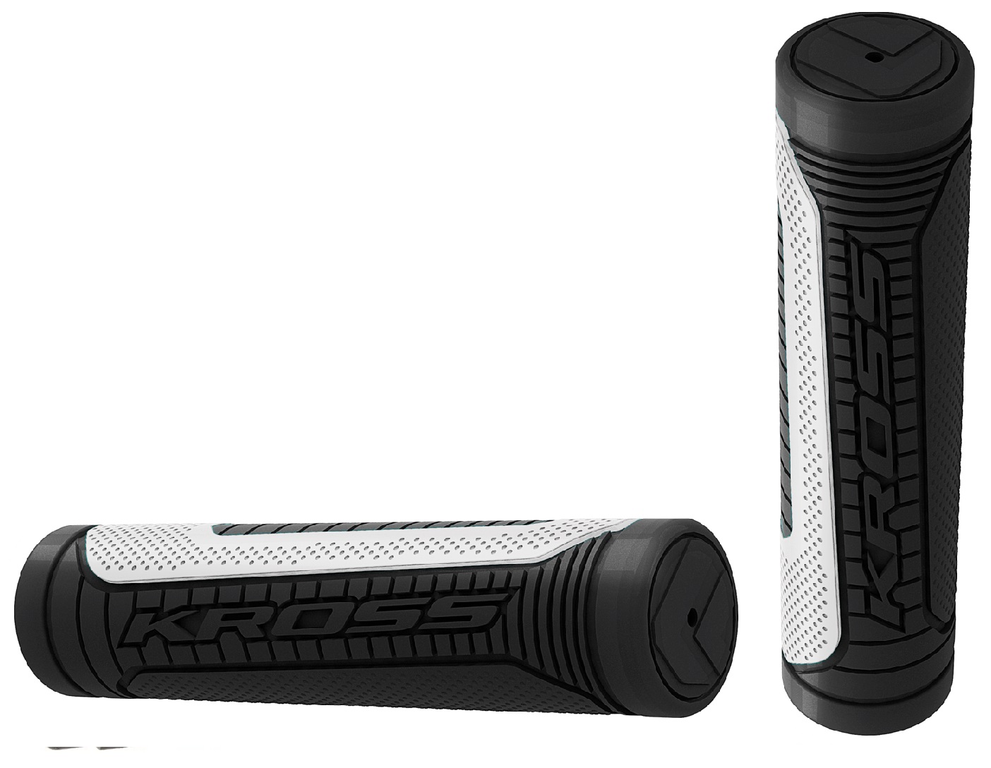 rowerowe chwyty kierownicy Kross Scale gripy 130mm czarno/białe