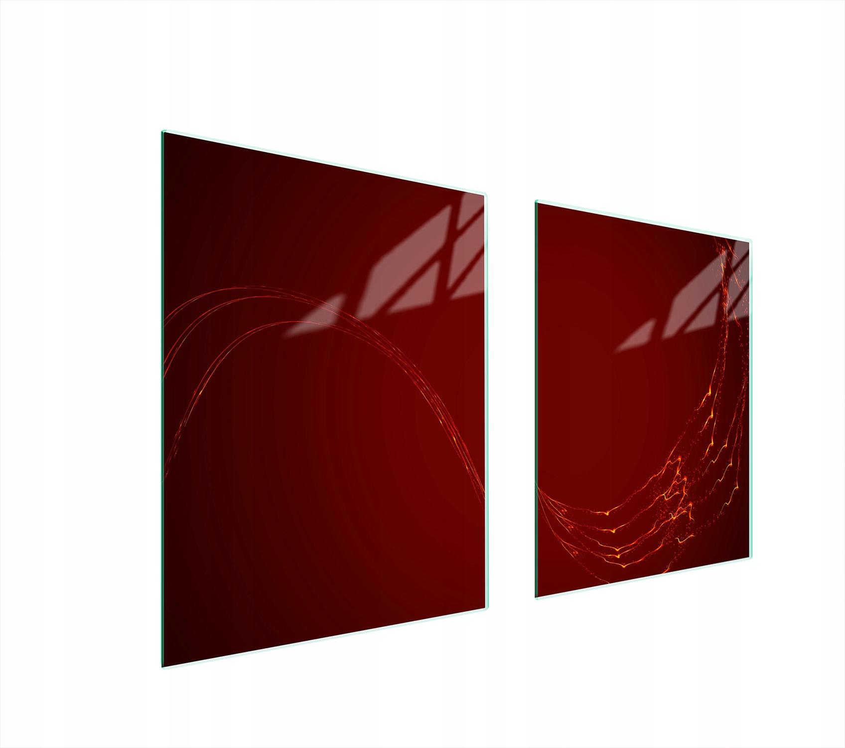 Ochranná Skleněná Deska Na Sporák 85x52 Červená Tvrzené Sklo