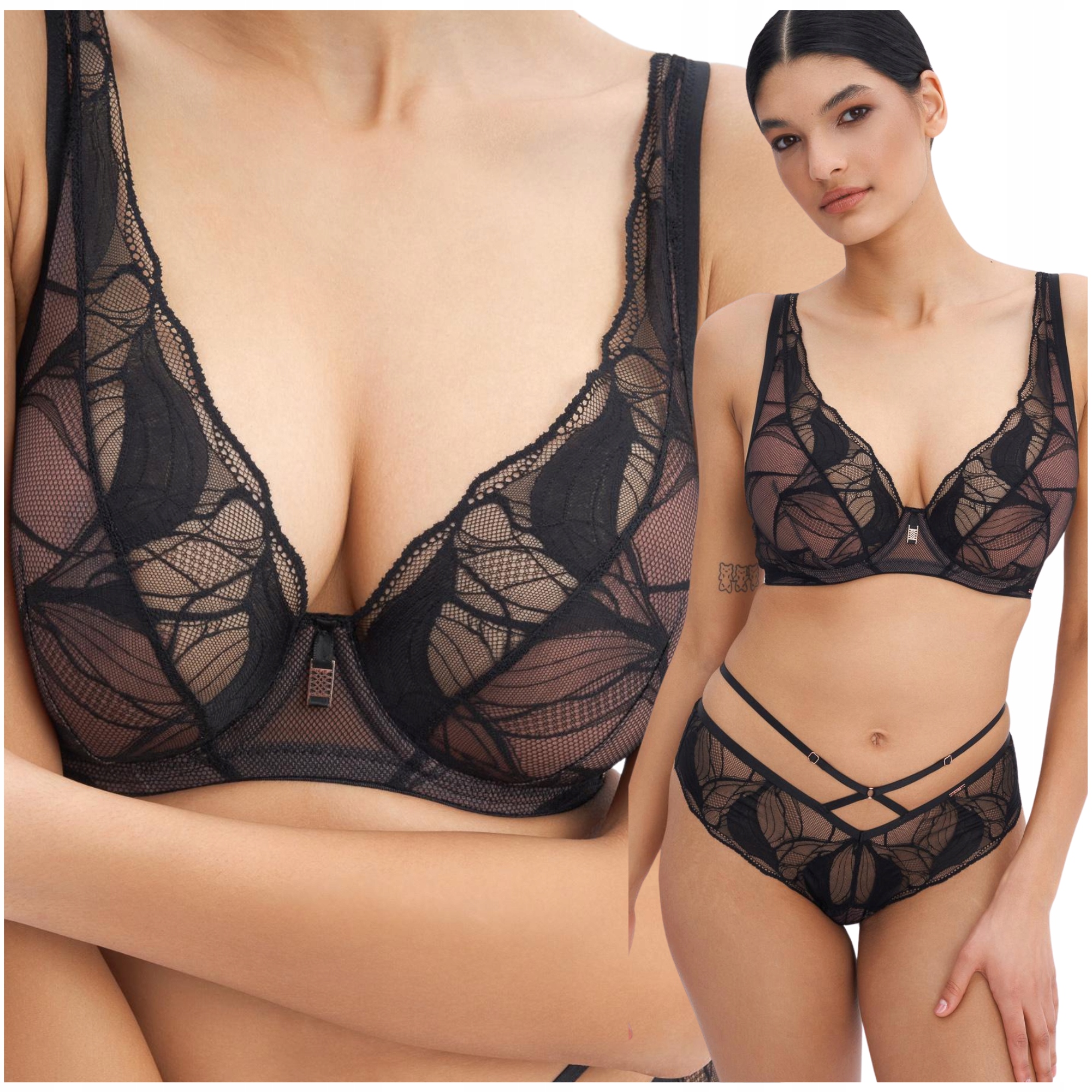 Podprsenka měkká, krajková podprsenka braletka Alles Rich Enough M Bralette 75F