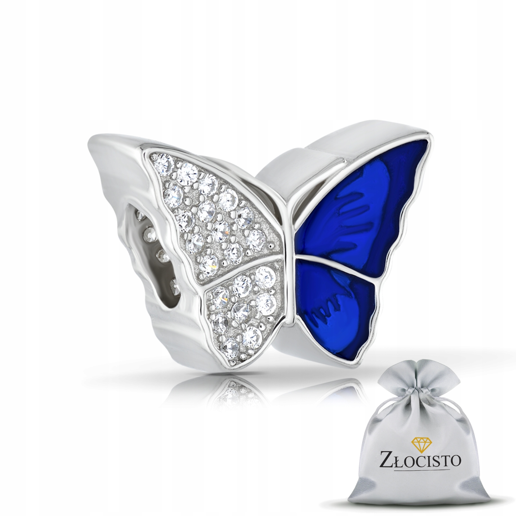 Stříbrný Přívěsek Na Korálek Bead Pro Náramky 925 Motýlek