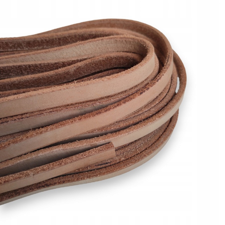 Velkoobchod 25 m Řemen přírodní kožený lícový 10x3 mm Přírodní