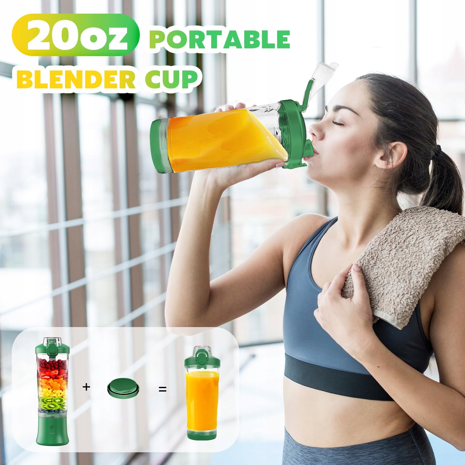 NexaEase Blender Smoothie Maker 600ml USB Do Kuchni i Podróży — miniatura 4
