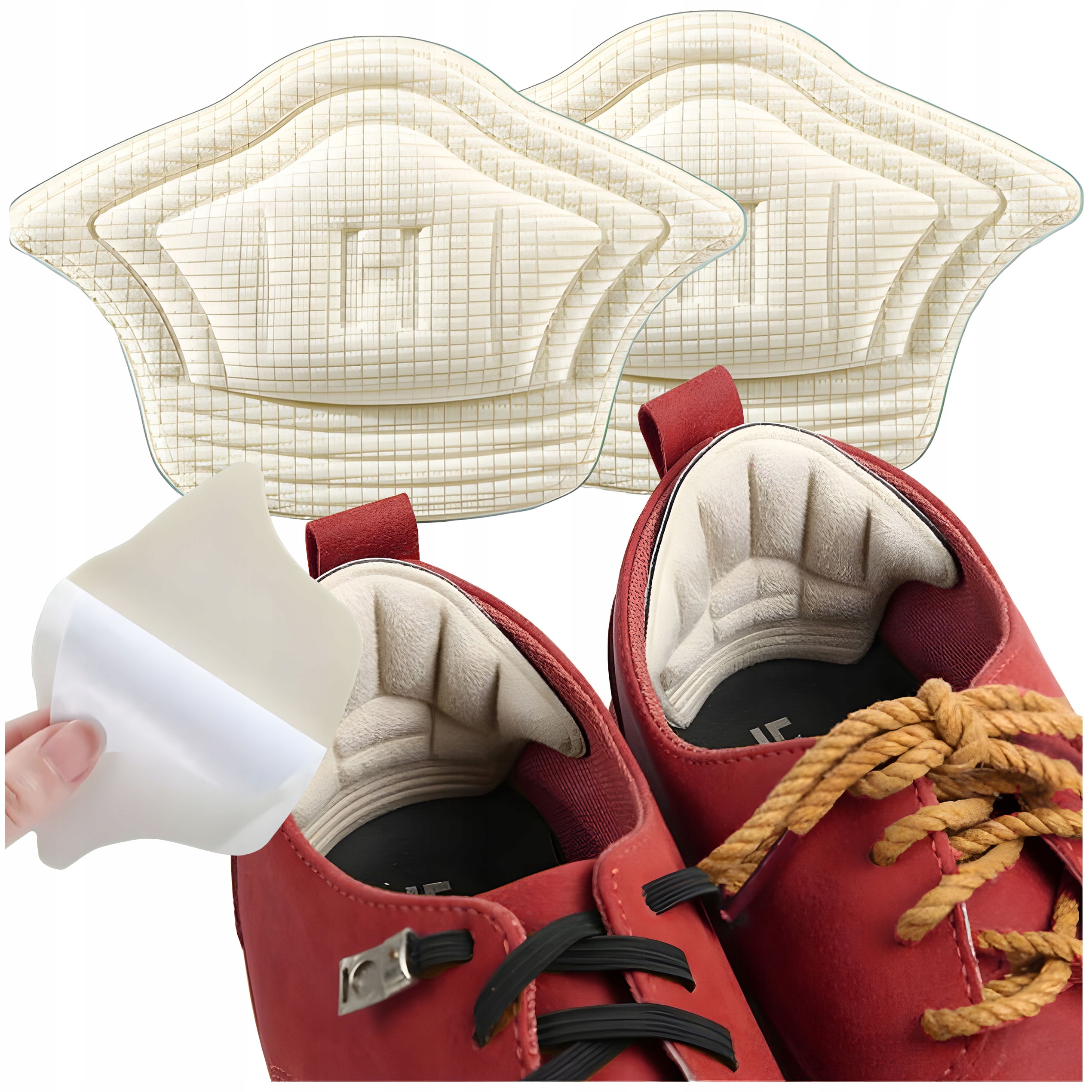 2X ZAPIĘTKI BUTY WKLEJANE WKŁADKI OBTARCIA PIĘTY