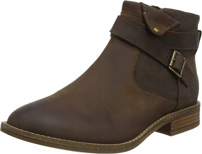 Clarks Botki Damskie Brązowe Skórzane 38 1SŻD
