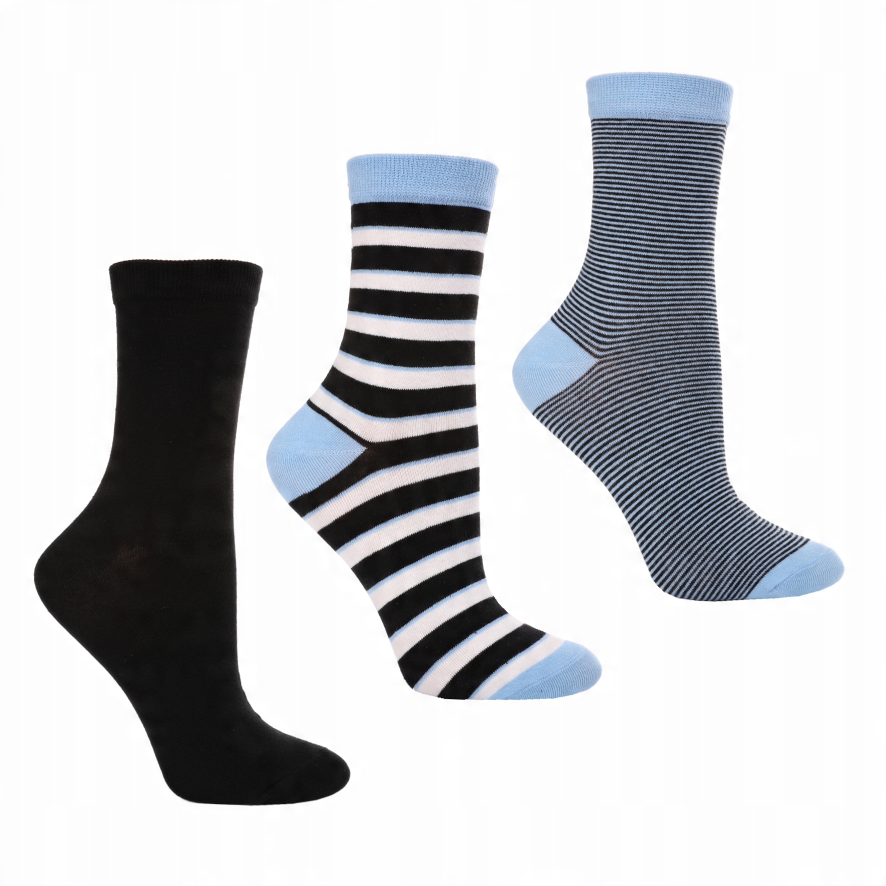 

Skarpety damskie 3-PARY Socks klasyk paski 38-41