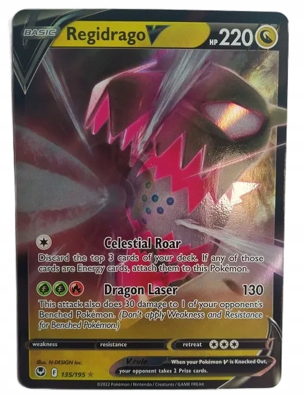 Karta Pokemon TCG Regidrago V (135/195) Dragon