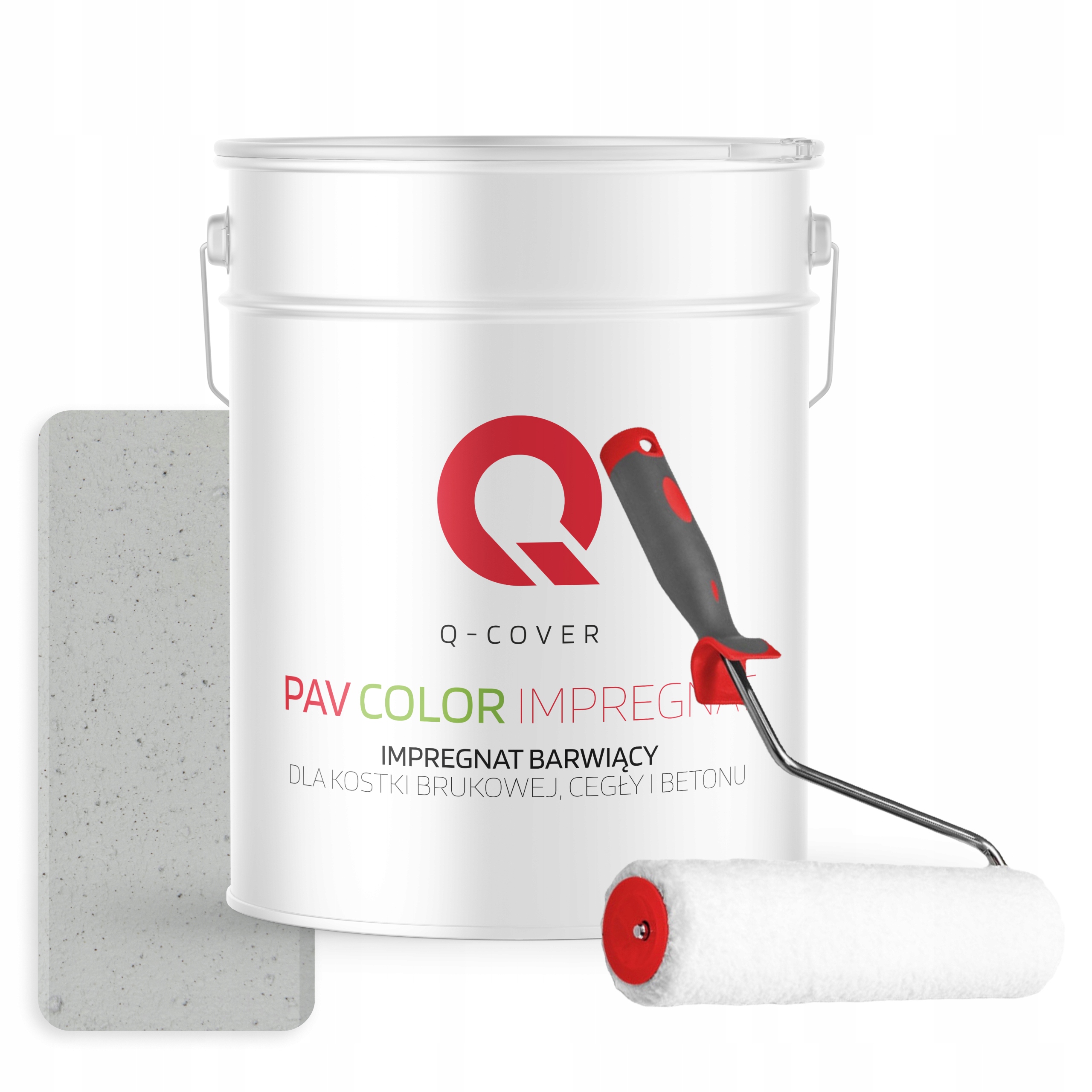 Barvící impregnát na betonu kostky 10 l Šedý světlý Uv váleček