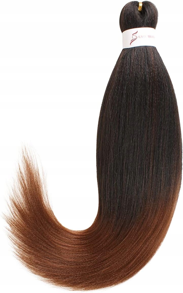 Leeven měkké umělé vlasy černé, 16", 8 kusů