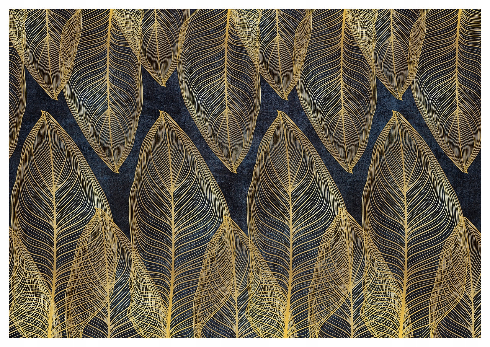 Tapeta Zlaté listy abstrakce na tmavém pozadí modernost 208x146 lepidlo