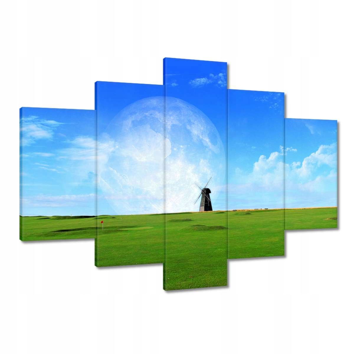 Obrazy 150x105 Golfové hřiště s větrným mlýnem
