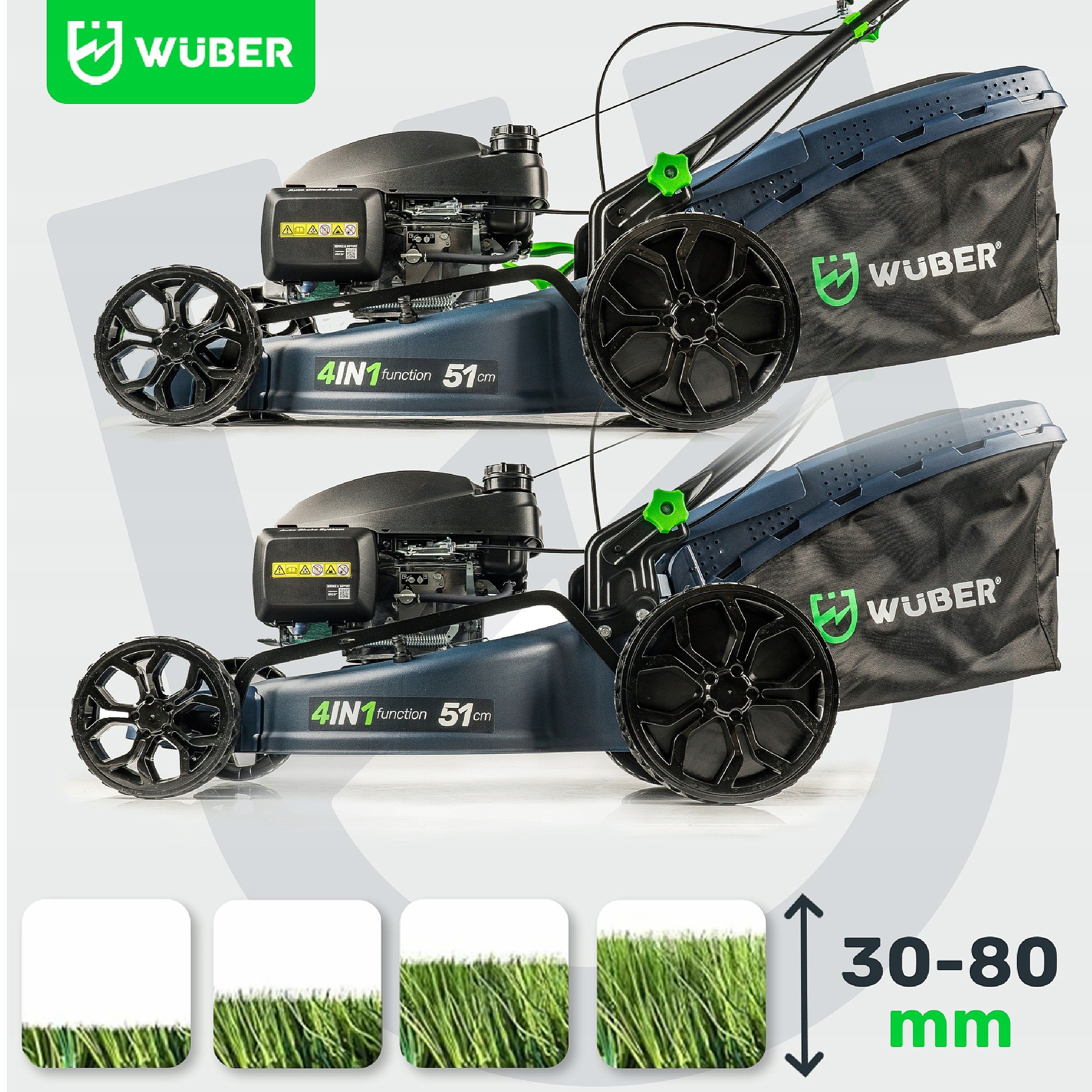 KOSIARKA SPALINOWA Z NAPĘDEM 5,7KM KOSZ 70L REG 30-80 MM SILNIK HONDA +OLEJ Marka Wuber