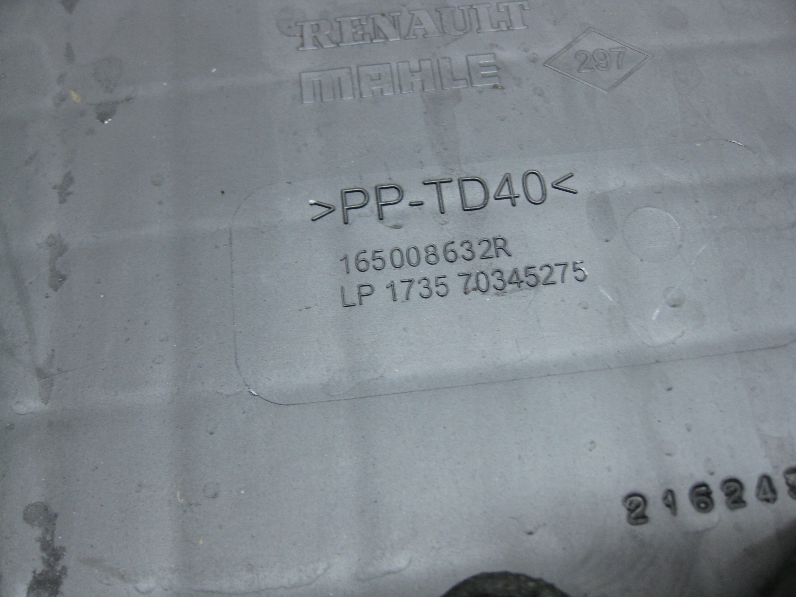 OPEL MOVANO B LIFT luftfiltergehäuse 165008632R