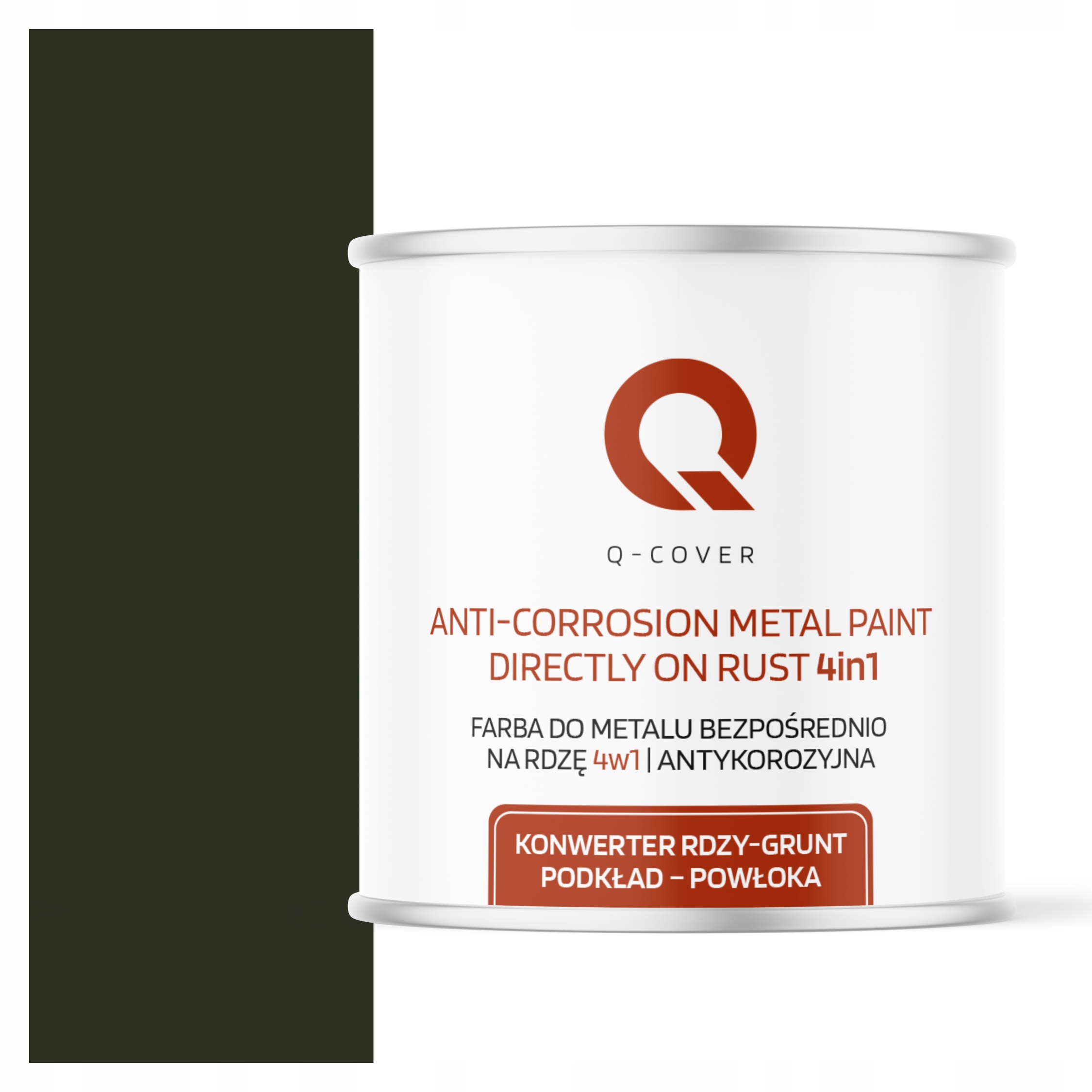 Antikorózna Farba Na Kov Na Hrdzu Fľašová Zelená Ral 6007 Polomat 2.5L